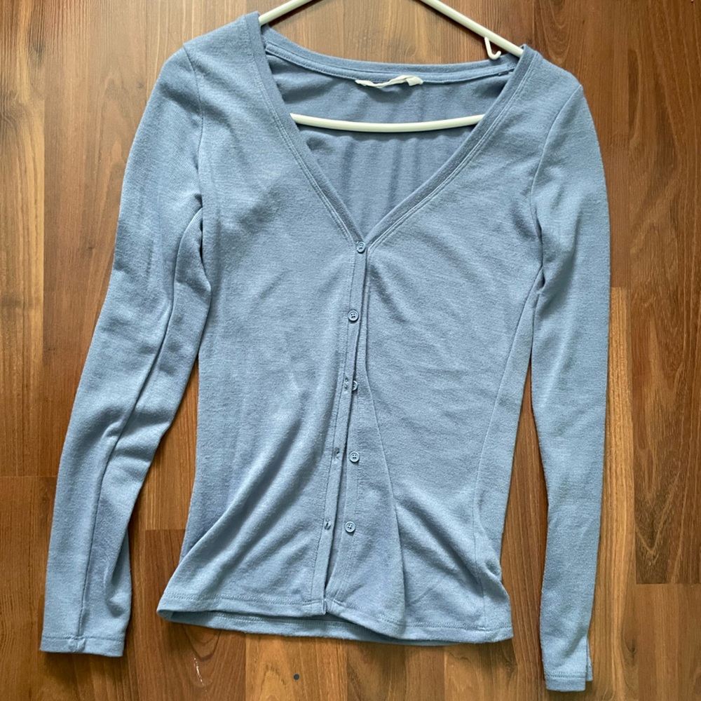 Bluenotes Blue Women's Button-Up Cardigan